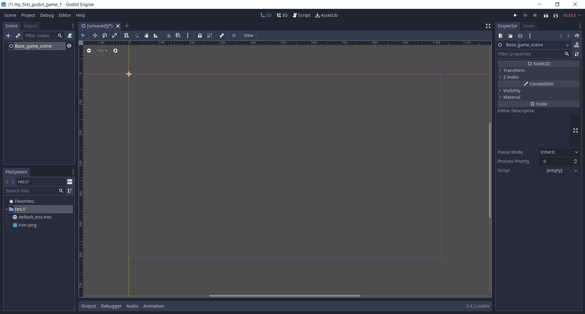 godot engine 3.4.2.stable.official -   Base_game_scene